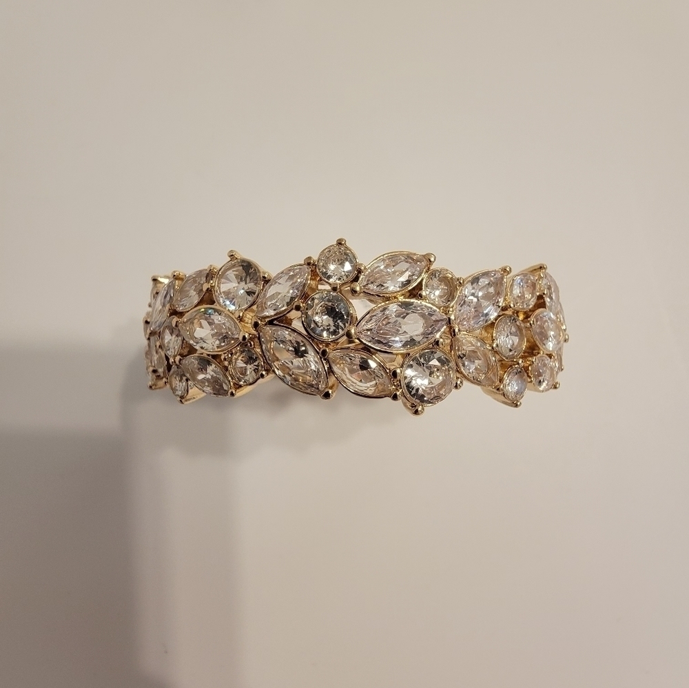 NWT J. Crew Cubic Zirconia Leaf Bracelet